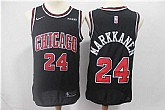 Bulls 24 Laur Markkanen Black Nike Swingman Jersey,baseball caps,new era cap wholesale,wholesale hats